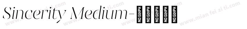 Sincerity Medium字体转换